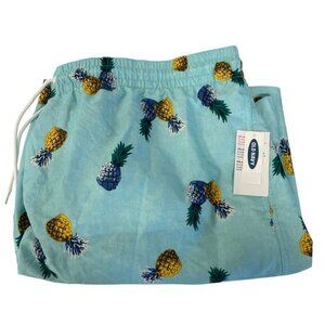 Old Navy Mens Pineapple Print Swim‎ Shorts XXL